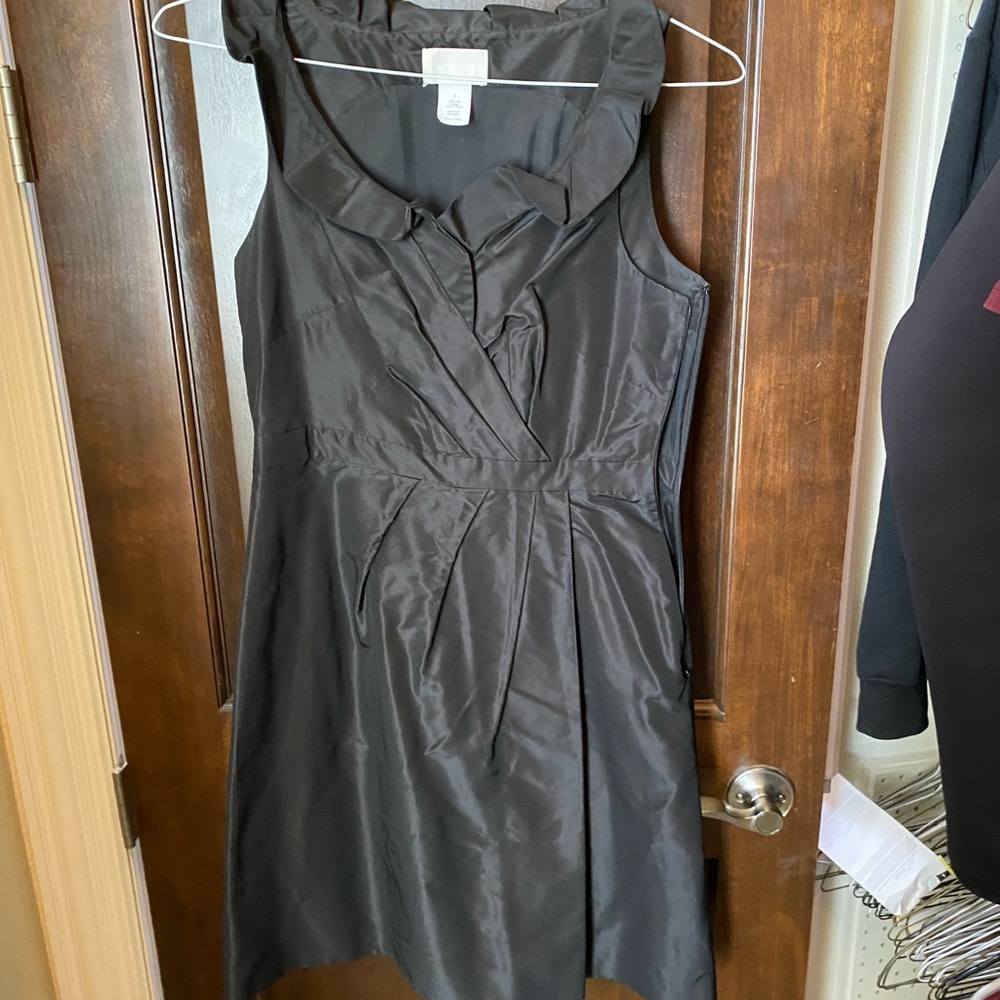 J. Crew Black Silk Dress